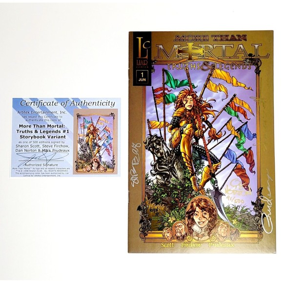 More Than Mortal Truths & Legends #1 SIGNED LIMITED /500 Storybook Variant COA - Picture 8 of 9